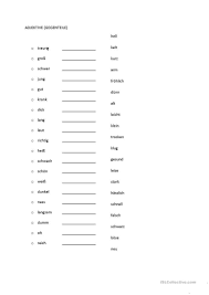 Adjektive Gegenteile Adjektive Unterricht Lesen Daf Arbeitsblatter