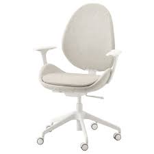 Hattefjall Office Chair With Armrests Gunnared Beige White Ikea Office Chair Ergonomic Office Chair Chair