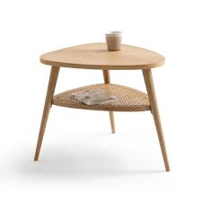 chevet buisseau double plateau chene et cannage la redoute table basse rotin table de chevet cannage