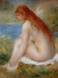 Mujer desnuda sentada 