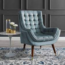 Suggest Light Blue Chair Eei 3001 Lbu Modway Furniture Chairs Velvet Lounge Chair Blue Lounge Chair Lounge Chairs Living Room