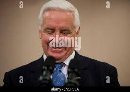 Gov. Tom Corbett speaks during a news conference Friday, Jan. 17, 2014, in  Philadelphia. Corbett canceled his first visit as governor to a  district-run public school in Philadelphia just before dozens of