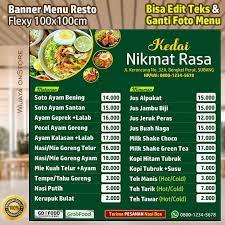 Text of contoh proposal rumah makan. Spanduk Daftar Menu Restoran Caffe Plus Edit Desain Banner Usaha Makanan Minuman Shopee Indonesia