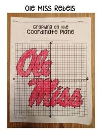 Cross stitch patterns from a to z. Ole Miss Coordinate Graphing Activity By Bobby S Tpt Tpt
