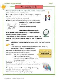 Gr7 Afrikaans Voornaamwoorde Afrikaans Afrikaans Language Teaching
