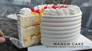 Mango Cake With Whipped Cream Cheese Frosting Tagalog With English Sub Youtube In 2020 Cream Cheese Frosting Whipped Cream Cheese Frosting Mango Cake