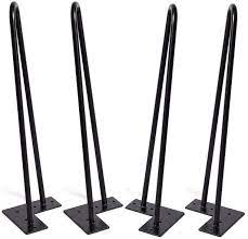 Make good rustic bar table. Set Of 4 Furniture Legs Metal Legs Mid Century Modern By Homeland Hardware Leg Protectors Screws 4 Coffee Table Legs 18 Hairpin Legs 1 2 Raw Steel 20 Desk Legs Tools Home Improvement Hardware