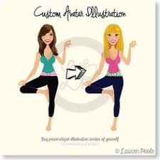 Yoga Instructor Logo Yoga Pose Yoga Blog Avatar Clip Art Etsy Custom Illustration Logo Character Girls Illustration
