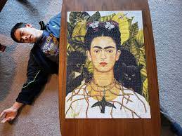 Great savings & free delivery / collection on many items. Eurographics Self Portrait With Thorn Necklace And Hummingbird Frida Kahlo 1000pc Puzzle Jigsawpuzzles