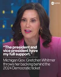 Michigan Gov. Gretchen Whitmer brushed off concerns about Pres. Biden's  age, saying the probable 2024 Democratic ticket has her "full support." "I  don't foresee any change in this race, and the president