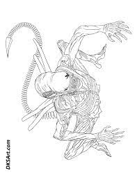 Check spelling or type a new query. Xenomorph Alien Line Art Outline Free Coloring Book Page