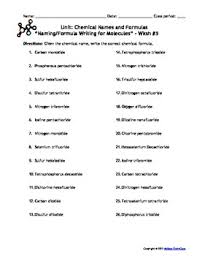 Homework Worksheets Naming And Formula Writing Set Of 6 Answers Included Chemistry Worksheets Naming Compounds Worksheet Homework Worksheets