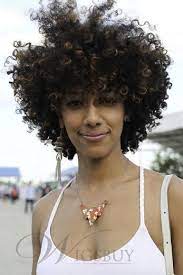 Stylish African American Hairstyle Shaggy Medium Curly Black And Brown Mixed Wig 100 Human Hair 12 Inches Natural Hair Styles Natural Hair Inspiration Curly Hair Styles