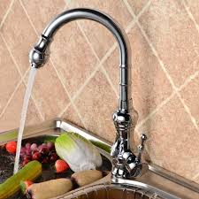 brass chrome kitchen faucet. polished