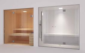 Steam Room Vs Sauna With Contemporary Home Gym Also Frameless Glass Doors Hamman Home Spa Home Wellness Sauna Show Home Spa Room Steam Room Vs Sauna Steam Room
