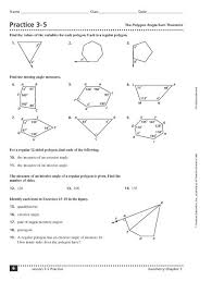 Interior Angles Of A Polygon Worksheet