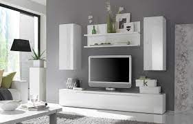 Primera Modern Tv Unit And Wall Storage With Shelf In White Gloss Composition 12 Contemporary Entertainment Center Living Room Tv Home