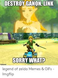 Destroy Ganon Link Sorry Whate Imgfipcom Legend Of Zelda Memes Gifs Imgflip Meme On Me Me