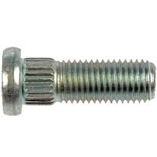 autograde m12 1 50 serrated wheel stud 12 95mm knurl 36mm length