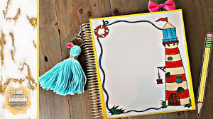 a nice drawing of lighthouse to decorate notebooks تزين دفاتر مدرسة من decorate notebook drawings handmade