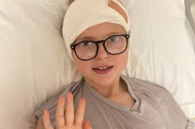 12-year-old Chesterfield girl thanks hospital after treatment for brain  tumour