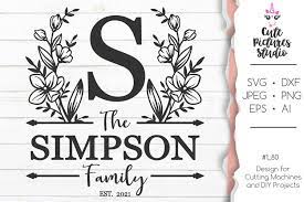 Download Floral Wedding Monogram Frame Svg Cut File Dxf Eps 919183 Monograms Design Bundles