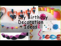Diy Birthday Decoration At Home Ideas 9 Diy Birthday Decoration Ideas At Home Youtube Diy Birthday Decorations Diy Birthday Diy Party Decorations