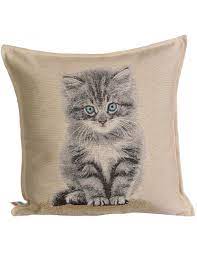 Cuscini con disegni di animali da disegnare. Cuscino Gobelin Disegno Gatto Grigio Con Occhi Azzurri