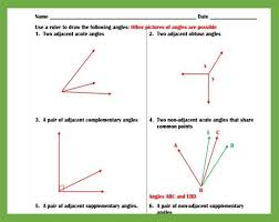 Drawing Angles Worksheet Angles Worksheet Complementary Angles Drawing Angles