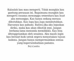 Kalau Kau Mengerti Takkan Mungkin Kau Gantung Perasaan Ini Perasaan Puisi Kutipan