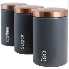 If you are a coffee connoisseur, kitchen canister sets are the best. Megachef Modern Kitchen Storage 3 Piece Canister Set In Matte Gray Overstock 32434098