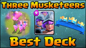 Clash Royale Fastest 3 Crown Attack Strategy Best Three Musketeers Deck For Arena 7 And Arena 8 Youtube