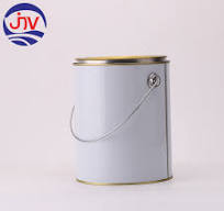 1 Gallon Round Shape Tinplate Metal Paint Tin Can With Ears ...