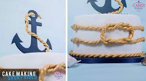 Funshowcase anchor and wheel silicone cake decorating candy mold for fondant cake decoration, cupcake topper, polymer clay, crafting, resin epoxy, jewelry making 8.3x4.5x0.9cm. Anchor Cake Youtube