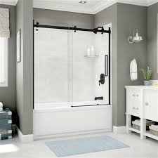 Whether you're building a new bathroom or updating your current one, head to ace for the right supplies. Utile By Maax Marble Carrara Tub Shower Kit Right Drain Halo Matte Black 60 In X 32 In X 81 In Rona