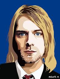 Kurt Cobain Musician Art Vector Portrait Pop Art