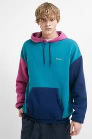 Black And White Tie Dye Hoodie Uk Iets Frans Blue And Magenta Colourblock Hoodie Hoodie Fashion Streetwear Men Outfits Hoodies