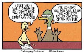 The Grass Is Always Greener On The Other Side Cartoon The Grass Is Always Greener On The Other Side Mom Humor Funny Love Fowl Language Comics