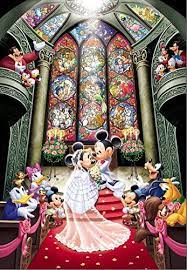 Disney > other characters name: Amazon Com Tenyo Disney Fantasy Celebration Minnie Mickey Wedding Jigsaw Puzzle 1000 Piece Toys Games