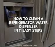 How do you clean mold out of a refrigerator water dispenser?