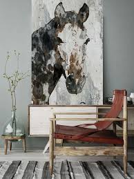 Horse Portrait Extra Large Horse Unique Horse Wall Decor Etsy Horses Wall Decor Large Canvas Art Horse Wall Art