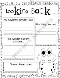 Looking Back End Of The Year Reflection End Of School Year School Worksheets School Activities