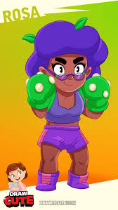 How To Draw Rosa Super Easy Brawl Stars Drawing Tutorial With Coloring Page Draw It Cute Brawl Brawlstars Draw Ilustracoes Desenho Fondos De Pantalla