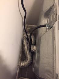 In most cases, you will need a new dryer vent exhaust opening through the wall to the outside, as older, flexible hose exhausts are often directly behind the dryer exhaust. Periscope Dryer Vent Exper Home Improvement Stack Exchange