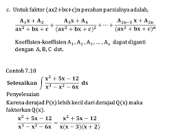 Menghitung integral tak tentu dalam bentuk pecahan Integral Tak Tentu Integrasi Fungsi Pecah Ppt Download