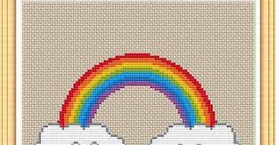 Check spelling or type a new query. Rainbow And Clouds Free And Easy Printable Cross Stitch Pattern Free Cross Stitch Pattern