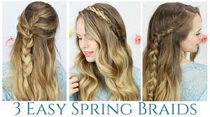 To start, i take a little section up at the top around… 3 Quick And Easy Spring Braids Hair Tutorial Youtube