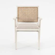 Black and cream upholstered dining chairs. Annette Cream Upholstered Cane Dining Chair Crate And Barrel