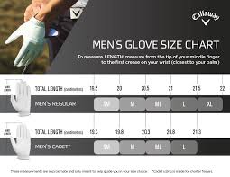 Veritable Callaway Golf Glove Sizing Chart Callaway Golf