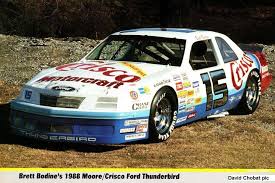 brett bodine s crisco 1988 ford thunderbird nascar race cars ford racing nascar racing nascar race cars ford racing nascar